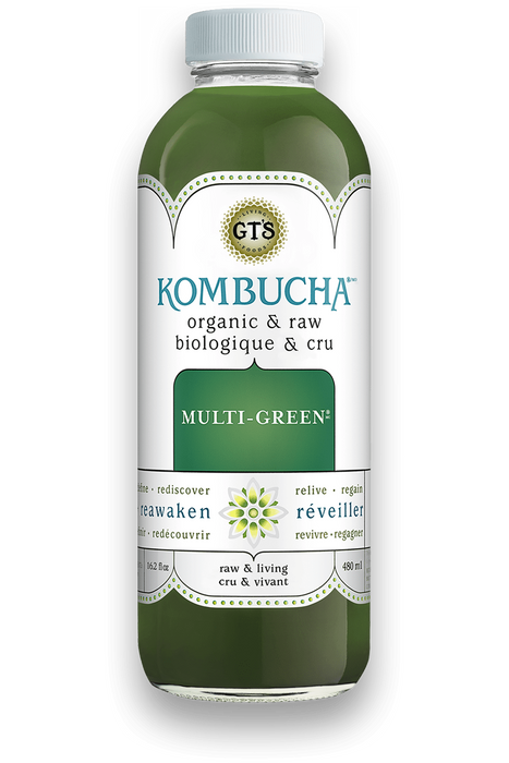 GT's Organic - Multi-Green Kombucha Drink, 480 mL