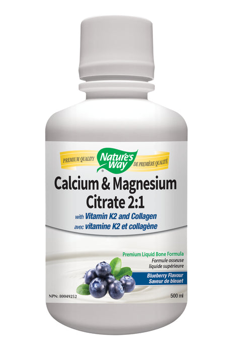 Nature's Way - Cal Mag w/ K2 Blueberry, 500ml