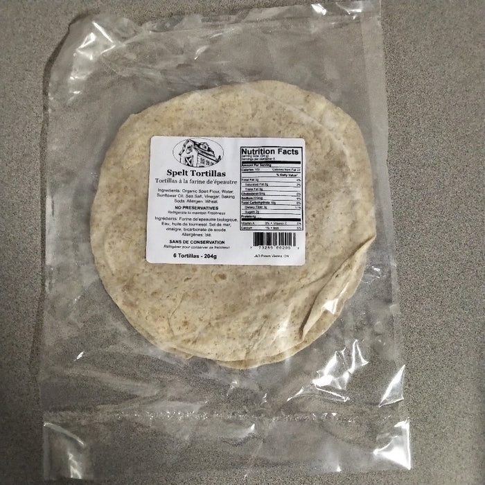 J&D Peters - Spelt Tortillas - Small, 204 g