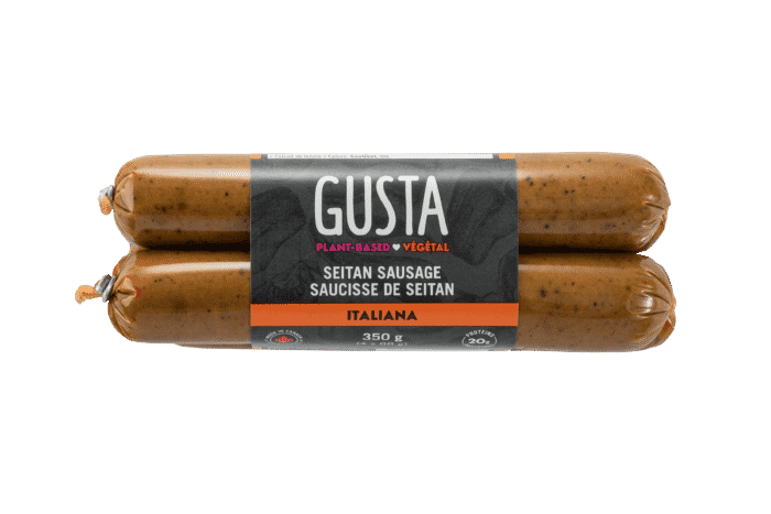 Gusta - Plant-Based Vegan Seitan Sausage - Italiana, 350 g