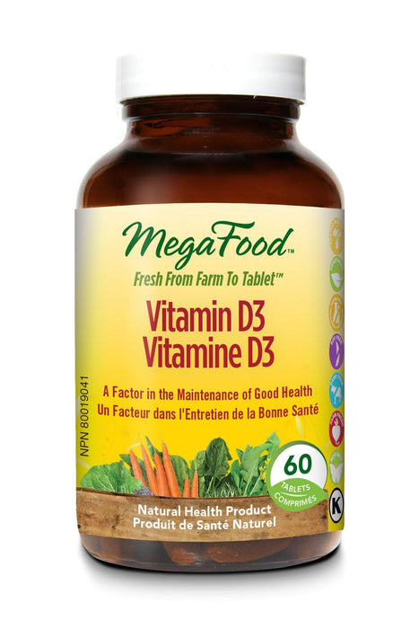 Mega Food - Vitamin D-3, 60 tablets