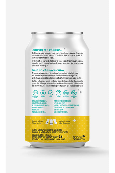 Crazy D's Sparkling Prebiotic - Twisted Citrus, 355 mL