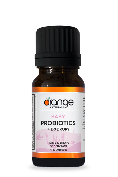 Orange Naturals - Baby Probiotics + D3 Drops, 10 mL