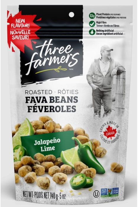 Three Farmers - Roasted Fava Beans, Jalapeno Lime, 140 g
