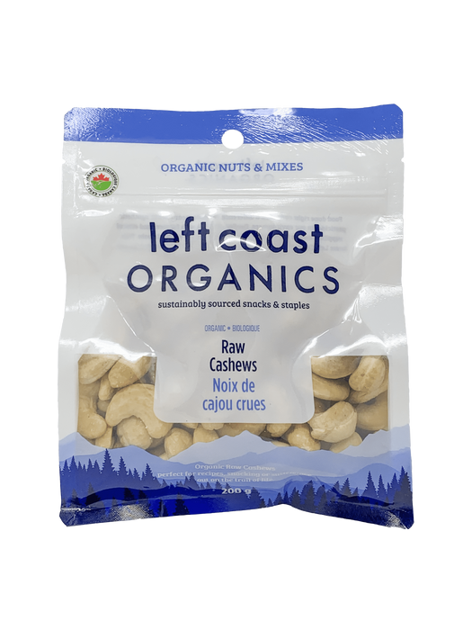 Left Coast Naturals - Organic Raw Cashews, 200 g