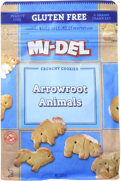 Mi-Del - Gluten Free Arrowroot Animals Cookies, 227 g