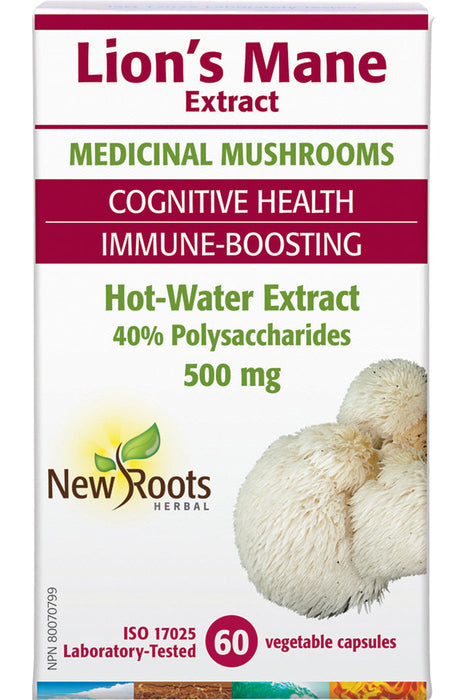 New Roots Herbal - Lion's Mane Cognitive Health, 60 CAPS