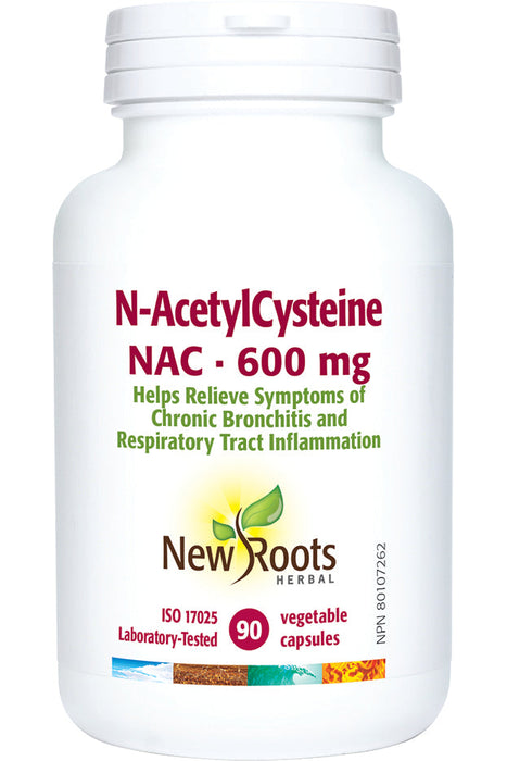 New Roots Herbal - N-Acetyl Cysteine (NAC) 600 mg, 90 Caps