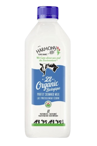 Harmony Organics - Organic 2% Partly Skim Milk, 1 L