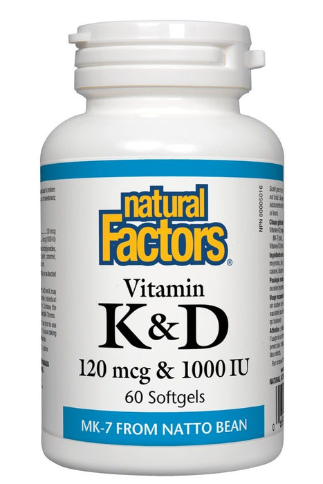 Natural Factors - Vitamin K&D, 60 softgels