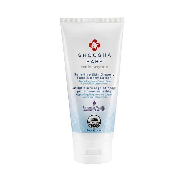 Shoosha - Sensitive Skin Organic Face & Body Lotion - Lavender Vanilla, 195g