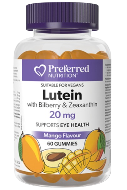 Preferred Nutrition - Lutein with Bilberry & Zeaxanthin 20 mg, 60 Gummies