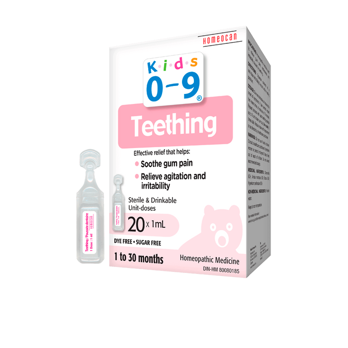 Homeocan - Kids 0-9 Teething Unidoses, 20 Count