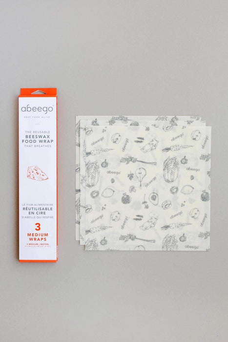 Abeego - Beeswax Food Wrap Medium, 3 Wraps