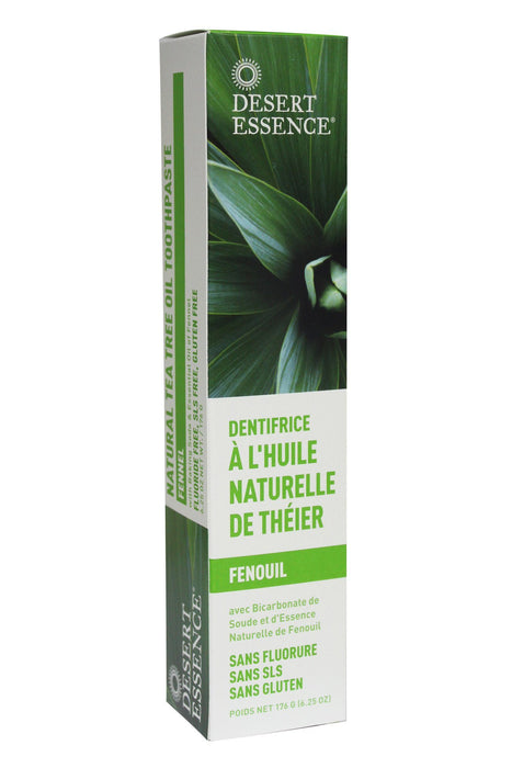 Desert Essence - Natural Tea Tree Oil Toothpaste - Fennel