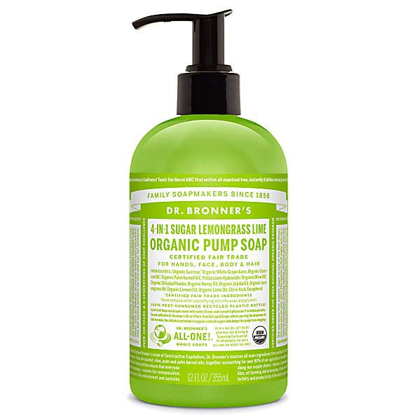 Dr. Bronner's - Pump Soap Lemongrass Lime - 355ML