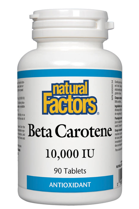 Natural Factors - Beta Carotene - 10,000IU, 90 tablets