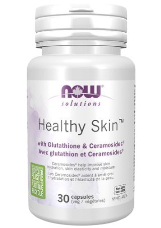 NOW - Healthy Skin with Ceromosides & Glutathione, 30 Capsules