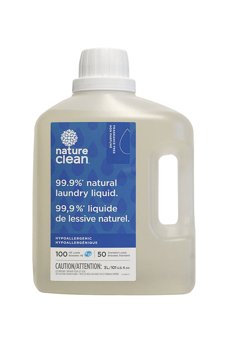Nature Clean - Laundry Liquid - Fragrance Free, 3 L