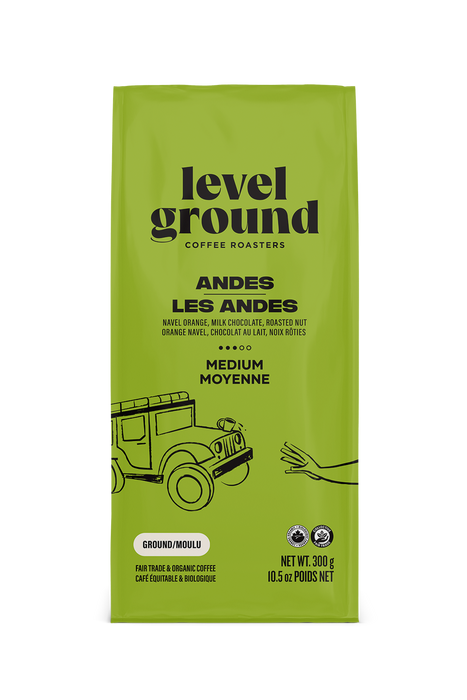 Level Ground Trading Ltd. - Andes Medium Roast - Ground, 300 g