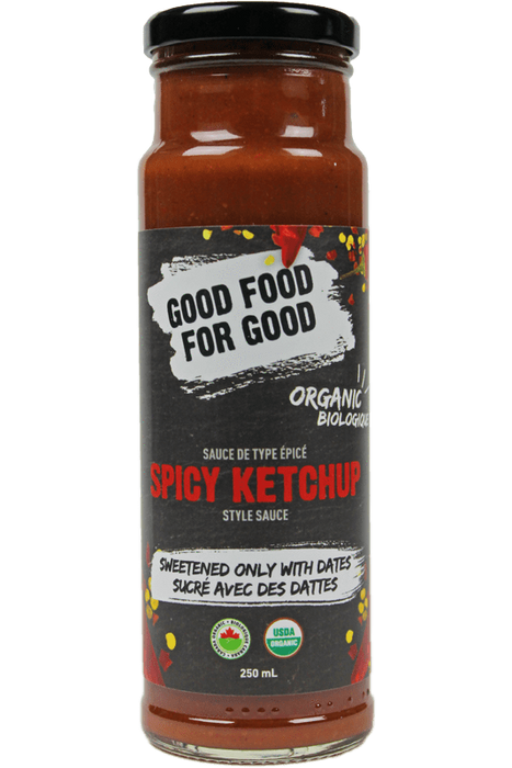 Good Food For Good - Spicy Date Sweetened Ketchup, 250 mL