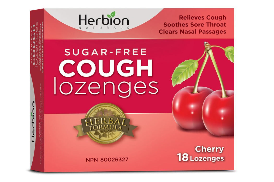 Herbion - Cherry Cough Lozenges, 18 Count