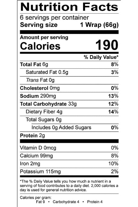 La Tortilla Factory - Gluten Free Wraps, 9.5", 396 g