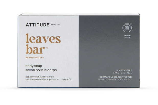 Attitude - Leaves Bar Men Peppermint & Orange, 113 g — Goodness Me!