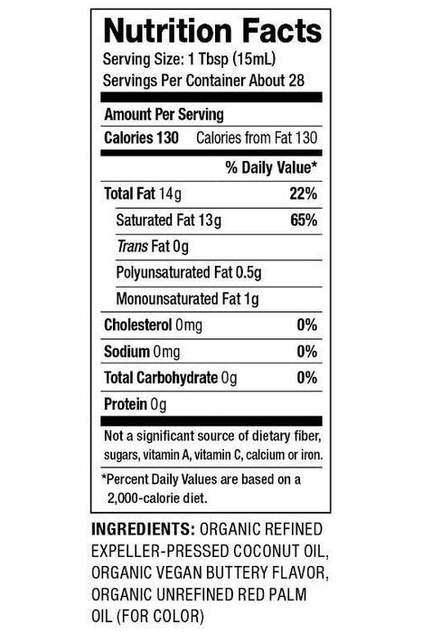 Nutiva - Coconut Oil Butter Flavour, 414 mL