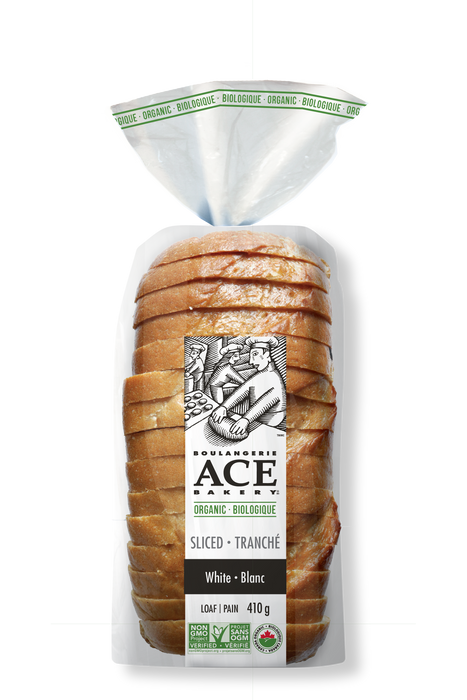 Ace Bakery - Organic White Square Sliced Loaf, 410g