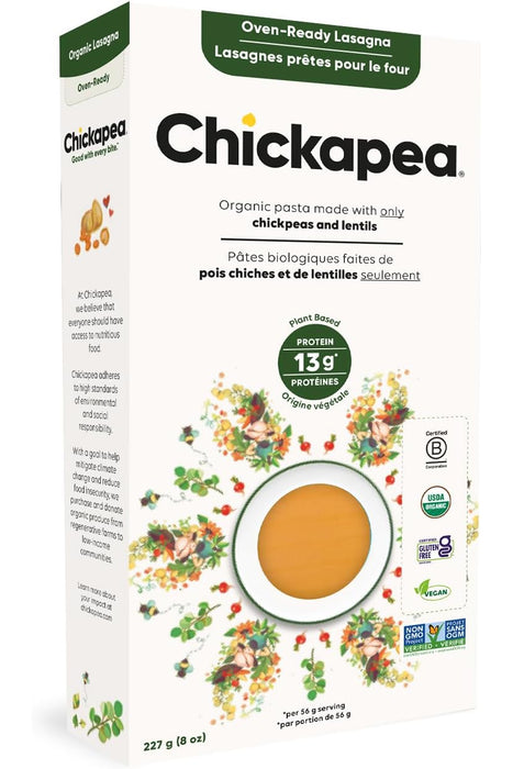 Chickapea Pasta - Organic Lasagne, 227 g