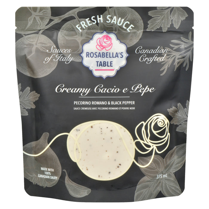 Rosabella's Table - Pasta Sauce Creamy Cacio e Pepe, 375 mL