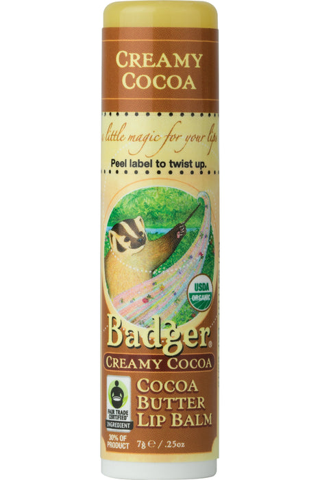 Badger - Creamy Cocoa Lip Balm, 7 g