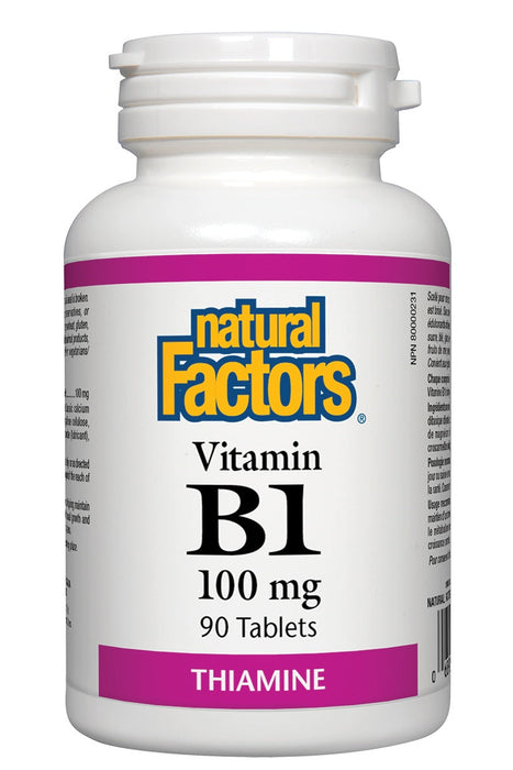 Natural Factors - Vitamin B1 - 100mg, 90 tablets
