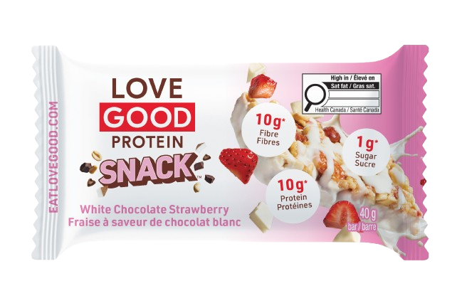 Love Good Fats - Chewy Nutty White Chocolatey Strawberry Bar, 40 g