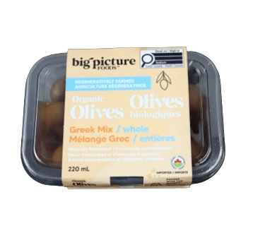 Big Picture Foods - Greek Mix Olives - Whole, 230 mL