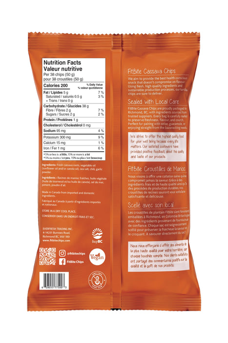 Fitbite - Cassava Chips, Spicy, 100 g