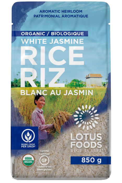 Lotus Rice - Organic White Jasmine Rice, 850 g