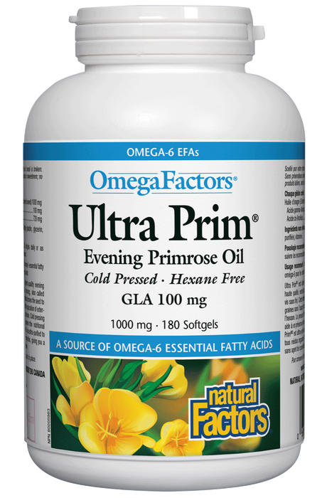 Natural Factors - Ultra Prim® Evening Primrose Oil -180 softgels