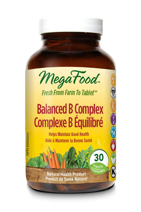 Mega Food - Balanced B Complex, 30 Tabs