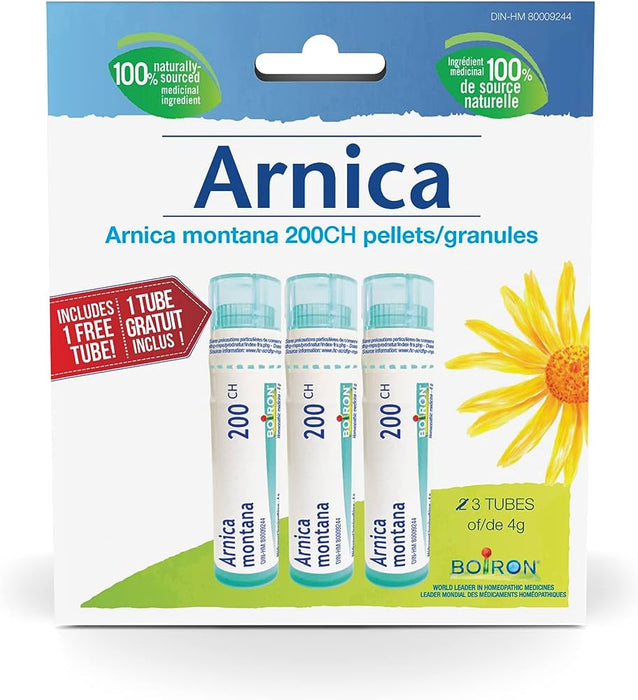 Boiron - Arnica Pellets 200ch Bonus, 2+1 TUBES