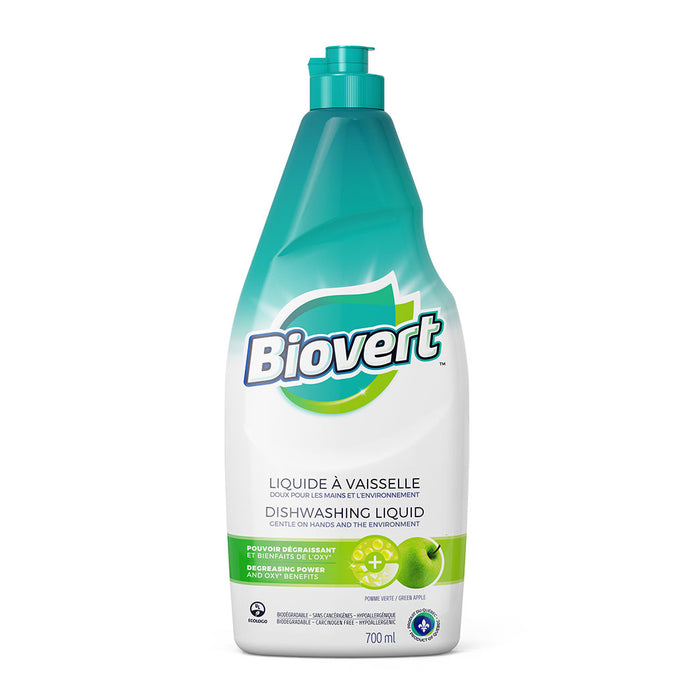 Biovert - Dishwashing Liquid, Green Apple, 700ml