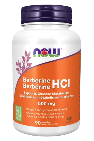 NOW - Berberine HCI 500 mg, 90 Vcaps