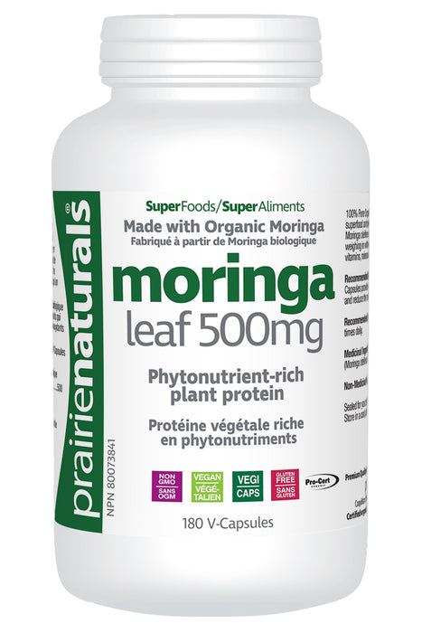 Prairie Naturals - Moringa Leaf Organic, 180 Vcaps