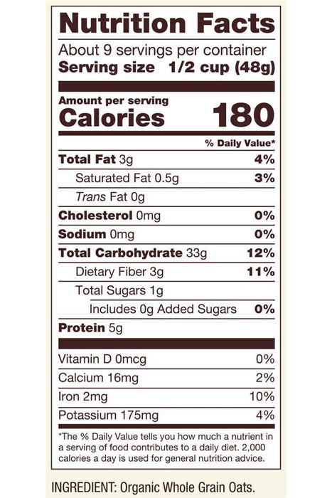 Bob's Red Mill - Organic Regular Rolled Oats, 453 g