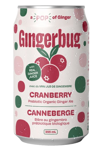 Gingerbug - Cranberry Ginger Ale, 355 mL