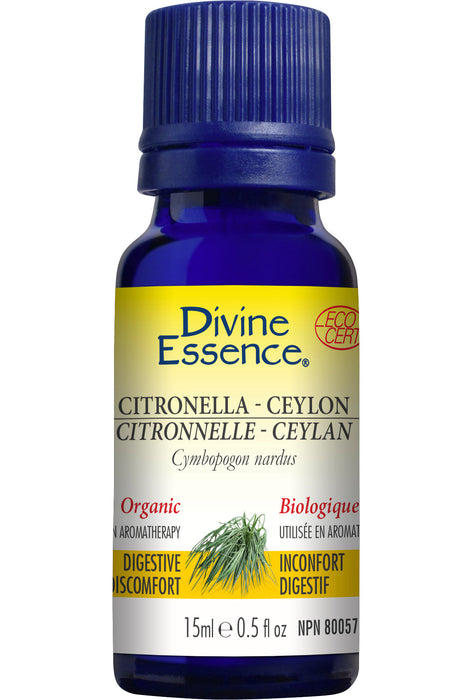 Divine Essence - Organic Citronella Ceylon, 15 mL
