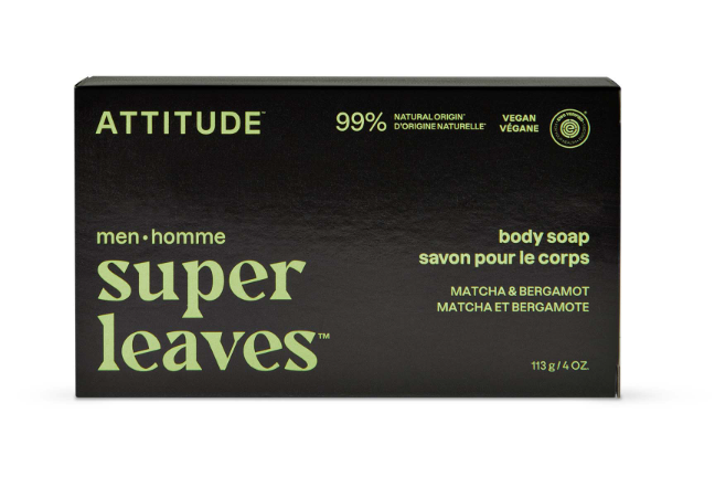 Attitude - Body Soap Bar Matcha & Bergamot, 113 g
