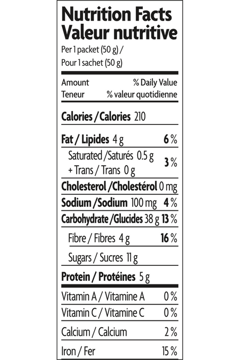 Nature's Path - Oatmeal, Maple Nut, 8x50 g