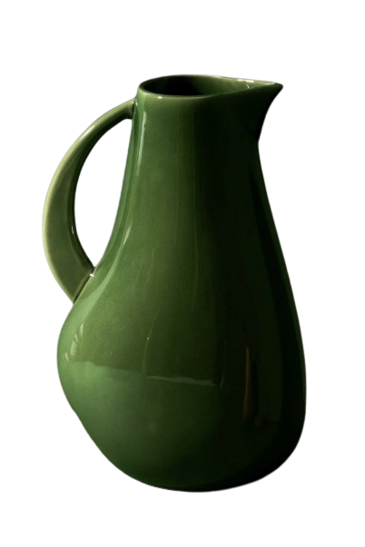 Gharyan Stoneware - Stoneware Pitcher - Kuduo Green, Each